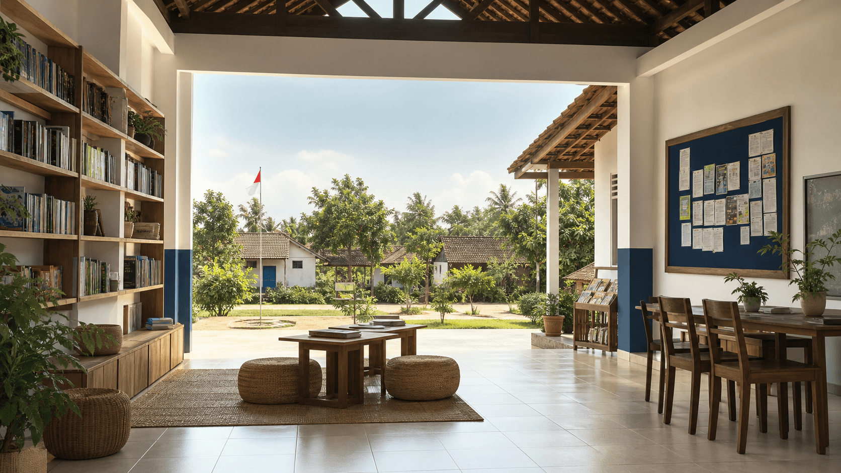 Balai desa dan perpustakaan desa