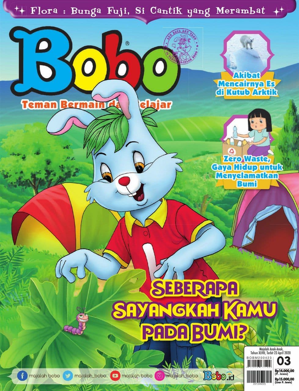 Sampul Majalah Bobo - Seberapa Sayangkah Kamu Pada Bumi