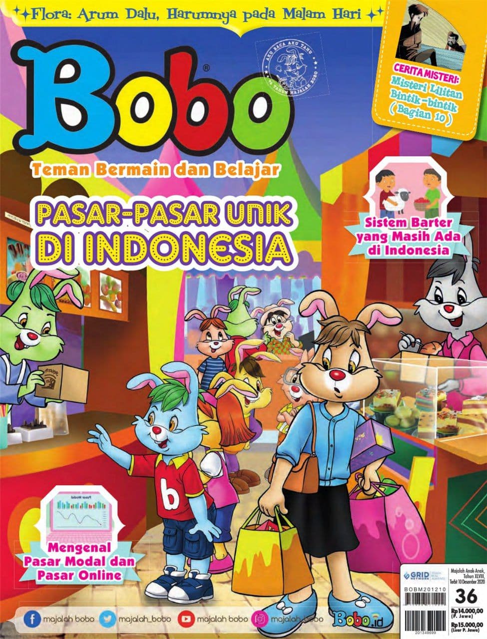 Sampul Majalah Bobo - Pasar-Pasar Unik di Indonesia
