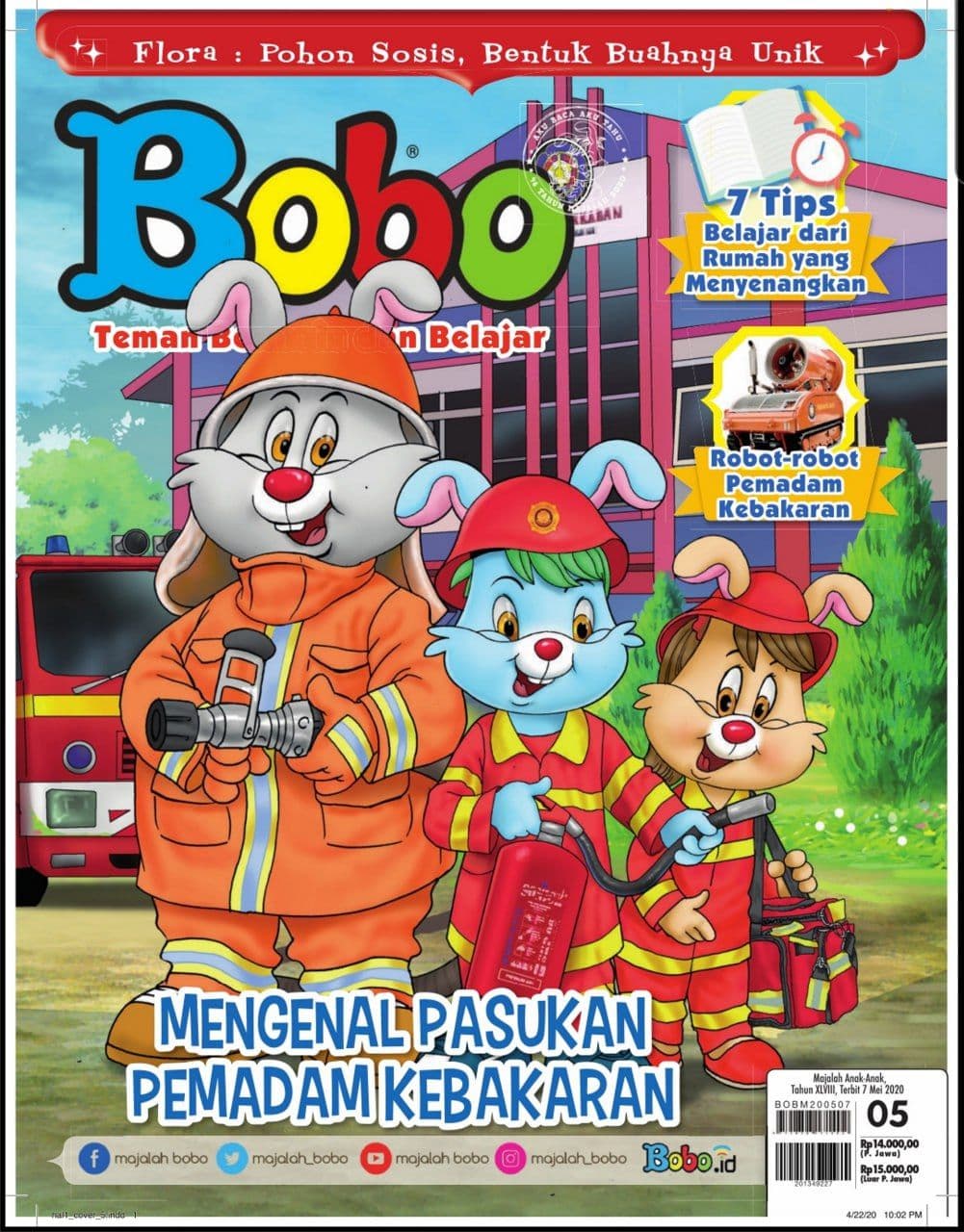 Sampul Majalah Bobo - Mengenal Pasukan Pemadam Kebakaran